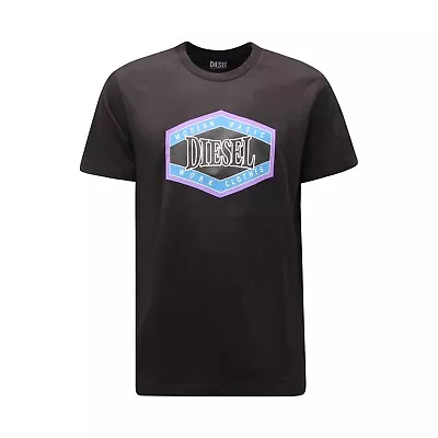 1642AQ Maglia Uomo DIESEL Man T-shirt Black • £62.70