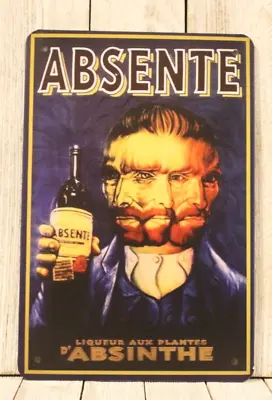 Absente Absinthe Tin Sign Bar Vintage French Bistro Decor Absenthe Ad Style C XZ • $10.97