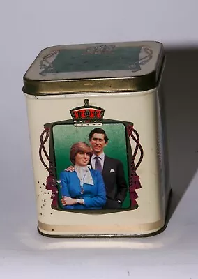 1981 Charles & Diana Country House Ridgeways Tea Tin.  11cm X 8.5cm X 8.5cm • £3.99