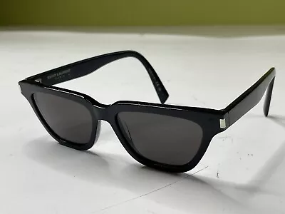 Saint Laurent Sunglasses SL 462 SULPICE 001 Shiny Black Dark Gray Smoke • $29.99