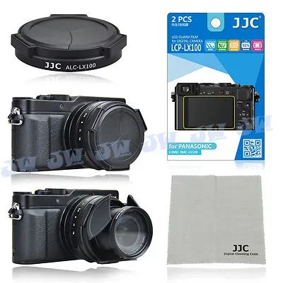 Auto Lens Cap+Screen Protector For Panasonic Lumix DMC-LX100 II Leica D-LUX 109 • £17.99