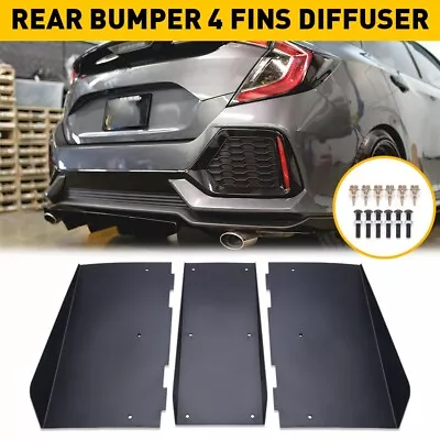 For Ford Mustang GT Rear Diffuser 4 Fins Bumper Lip Splitter Spoiler Body EXD • $34.99