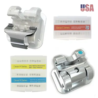 Dental Orthodontic Brackets Metal/Ceramic Braces Roth MBT 022 GAC Empower Clear • $62.09