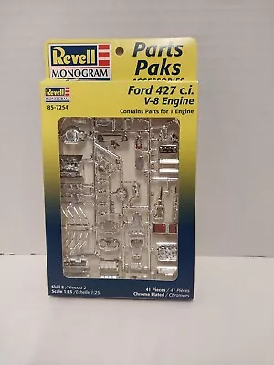 Revell Monogram 1:25 Scale 41 Piece Chrome Parts Paks Ford 427 C.i. V-8 Engine  • $30.56