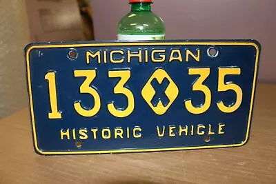 Vintage MICHIGAN HISTORIC VEHICLE License Plate Chevrolet Ford Mopar Hot Rat Rod • $19.95