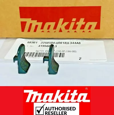 2 X Genuine MAKITA  GRINDER SWITCH KNOB DGA452 DJS160Z GA5030 DJN160 DPJ180 • £5.96