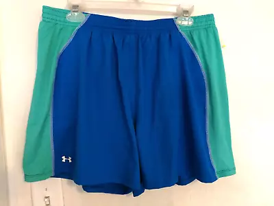 Under Armour Womens Shorts XL Blue Green Athletic Running Workout Gym Training • $14.49