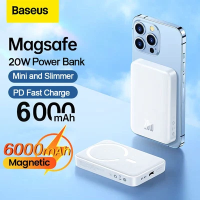 $58.99 • Buy Baseus Portable Magnetic Power Bank USB Battery Charger Powerbank For IPhone 13