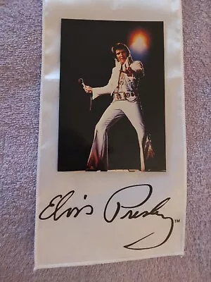 Elvis Presley Signature White Scarf&concert Show Postcard Lot 2 Ifj • $22