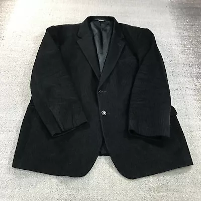Vintage After Six Blazer Mens 48 Wool Satin-Trim Shawl Collar Tuxedo Jacket  60s • $83.22