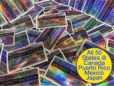 Street Racing Permit Car Truck Window Sticker Drag Racing Stickers Decals JDM • $5.75