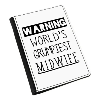 Warning World's Grumpiest Midwife Passport Holder Cover Case Awesome Best Baby • £16.99