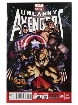 Uncanny Avengers #1 Detroit Fanfare Exclusive Variant Stegman Marvel Comics 2012 • $22.95