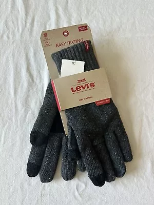 NWT Levi's Max Warmth Comfort Fit Men's Heat Retention Easy Texting Knit Gloves • $10