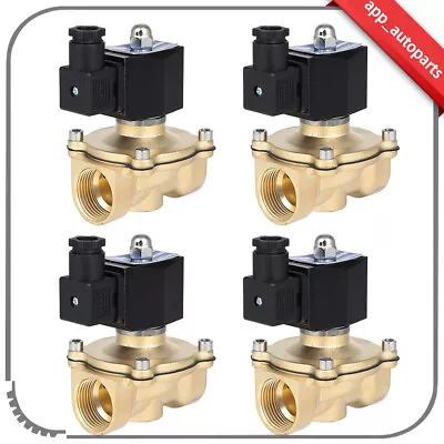 4x 1  NPT Air Ride Suspension Valve Brass Electric Solenoid Air N/C 110V-120V • $70.91