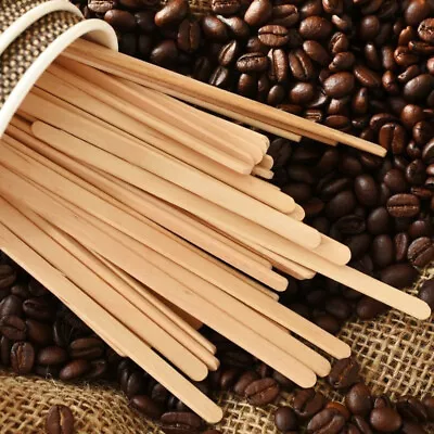 1000 X Biodegradable Wooden Coffee/Tea Stirrers 7  Long (18cm) - Rounded End • £7.90