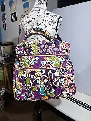 Vera Bradley Plum Crazy Grand Weekender Travel Tote • $54