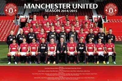 SOCCER POSTER Manchester United Team 2014-2015 • $9.68