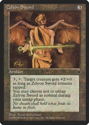 Zelyon Sword Fallen Empires NM Artifact Rare MAGIC THE GATHERING CARD ABUGames • $1.99