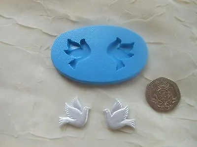 £4.60 • Buy Mini Craft Mould: Mirror Effect Mini Love Birds / Doves 18x21mm Clay Cupcake PMC