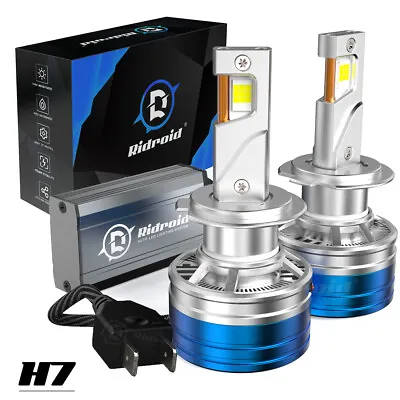 Ridroid CANBUS H7 LED Headlight Bulb Kit High Low Beam 6500K White 36000LM 160W • $37.99