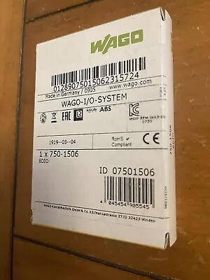 750-1506 New In Box Wago 750-1506 Buscoupler DeviceNet Module PLC Adapter • $169.98