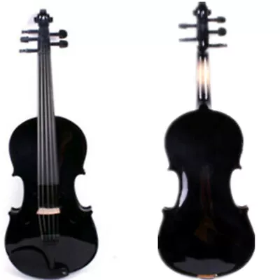 $134.10 • Buy Hand Made Bkack 5strings 15  Electric Acoustic Viola,Maple+Spruce Powerful Sound