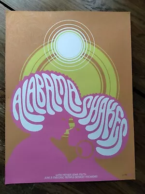 Alabama Shakes Poster Detroit June 2015 Masonic Temple #20/100 GLOWS IN THE DARK • $199.99