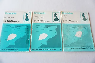 1975 19776 1978 Ashford Area East Kent Bus Timetable X3 Maidstone & District • £19.99