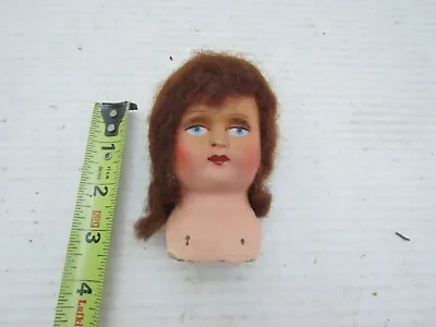 Vintage Paper Mache Doll Head Painted Face Repair Making Parts Restore • $19.87