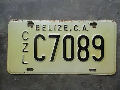 Belize C.A.  CZL  License Plate #  C 7089 • $45