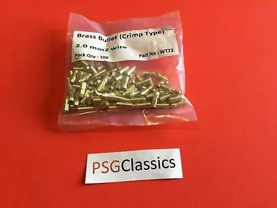X100 BSA M10 M19 M20 M21 M22 M23 M24 M33 Lucas Brass Bullet Connectors Crimp • $29.02