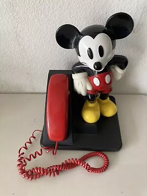 Vintage Walt Disney Mickey Mouse AT&T Telephone Push Button Novelty Phone 90’s • $22