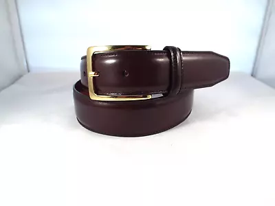 NWOT Johnston & Murphy Men's Burgundy Leather 1 3/8  Everyday/Dress Belt Sz 32 • $20