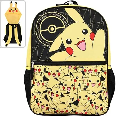 $42.99 • Buy Bioworld Pokemon Pikachu Hooded Youth Backpack 16inch School Kids Nintendo 