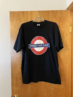 London England UNDERGROUND Mind The Gap Graphic T-Shirt Black T-Shirt Mens XXL • $19.99