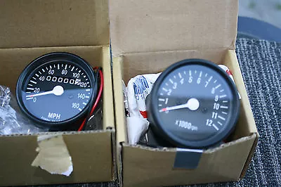 HONDA YAMAHA CB550 CB500 CB350 CB BLACK Mini Speedo Tach Gauges Combo 1:7 Or 1:5 • $109.99