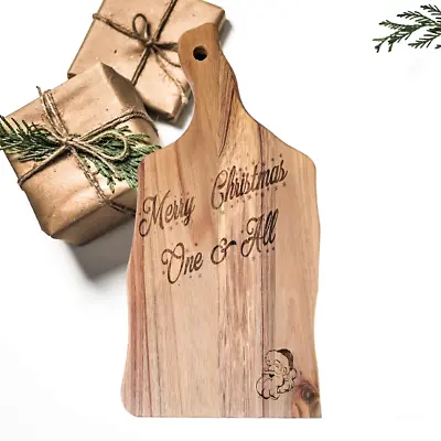 Laser Engraved Acacia Wood Chopping Serving Board • £15