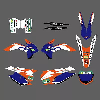 MX Graphics Kit Backgrounds Decals For KTM 125 150 250 350 450 SX XC F 2013-2015 • $59.99