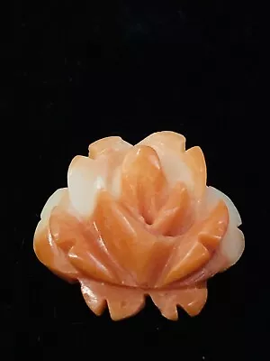 Vintage Carved Rose Salmon/Angelskin Coral  1.0g/4.85ct • $99