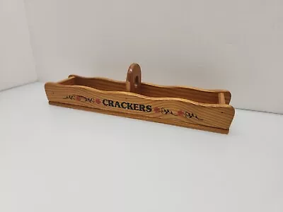 Vintage Giftco Cracker Holder Tray Wooden Handle 12 ×2  1/2  • $11.69