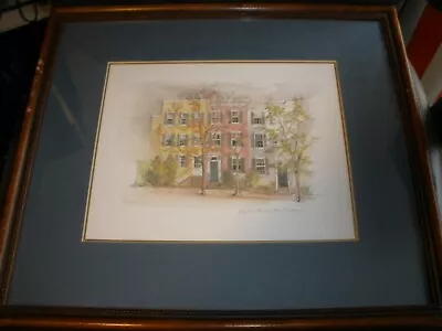 #2 Watercolor MADS STAGE GEORGETOWN WASHINGTON D.C. PAINTING PRINT #1835 FRAMED • $20.69