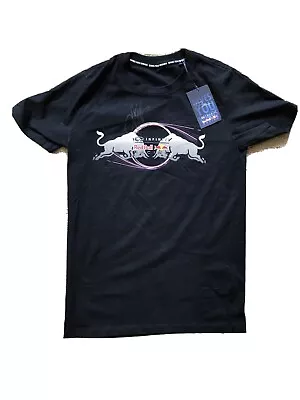 SEBASTIAN VETTEL Signed Blue SHIRT RED BULL INFINITI F1 RACING W Tags Kids M 164 • $95