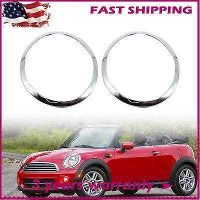 Chrome Headlight Trim Ring Bezel Cover For Mini Cooper R55 R56 2007-2015 1 Pair • $26.82