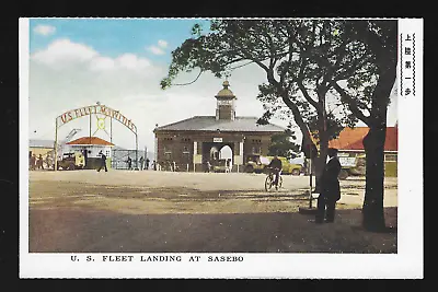 Vintage Postcard U. S. Fleet Landing At Sasebo Navy Nagasaki Japan Fukuda UNP • $9.99