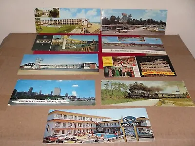 Vintage Motel Postcards Lot (9) 9X3 • $9.99