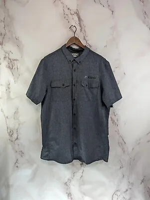 Klim Shirt Mens XL Gray Pit Short Sleeve Button Down Snowmobile Motorcycle • $83.55