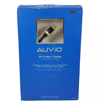 AUVIO S-Video Home Theater Cable 12ft 6.35m Model 15-229 Stereo NEW • $4.48