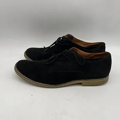 H&M Mens Black  Almond Toe Lace Up Casual Oxford Shoes Size 10 • $15