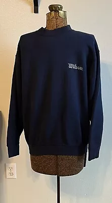 Vintage Embroidered Wilson Crewneck Sweatshirt Size Medium Made In USA • $21.50